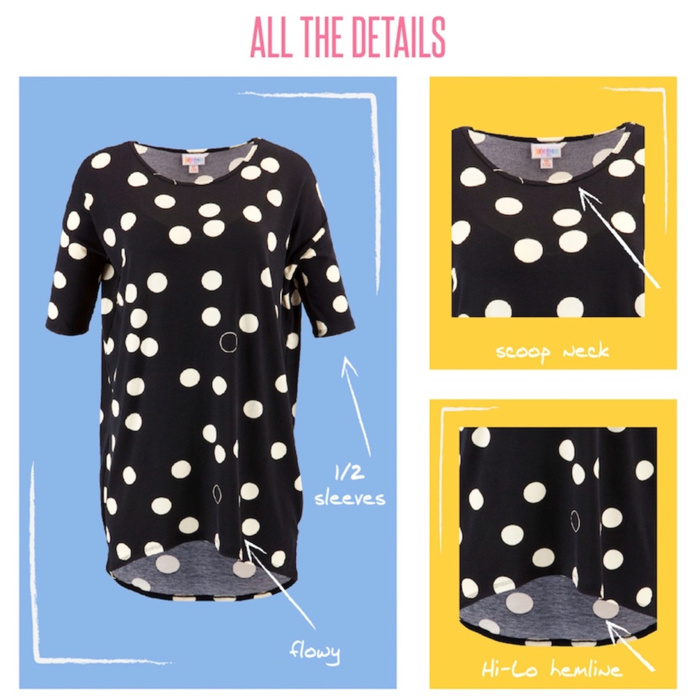 ♦️2/$30 Irma LuLaRoe Tunic Top - Picture 4 of 6